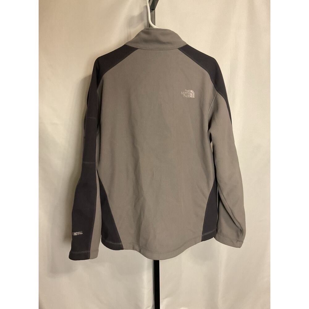 The North Face WindWall Jacket Men’s L Gray Black Full Zip Fleece - Picture 4 of 10